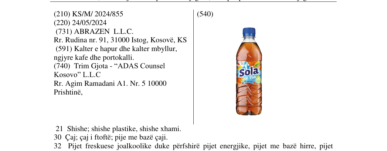 Zëri i markës SOLA në buletin