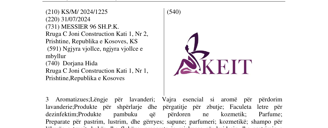 Zëri i markës KEIT në buletin