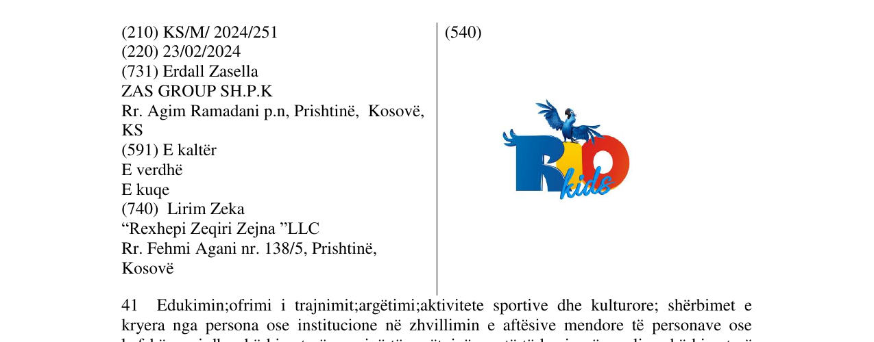 Zëri i markës RIO KIDS në buletin