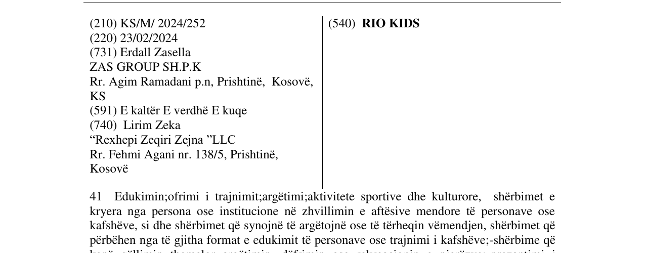 Zëri i markës RIO KIDS në buletin