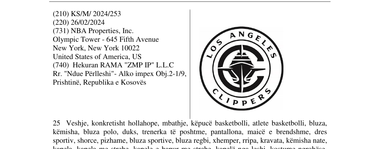 Zëri i markës LOS ANGELES CLIPPERS në buletin