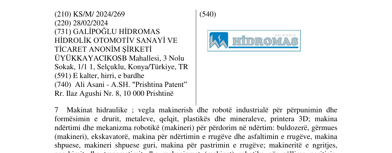 Zëri i markës HIDROMAS në buletin