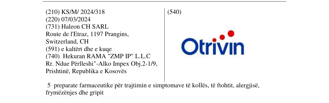 Zëri i markës otrivin në buletin
