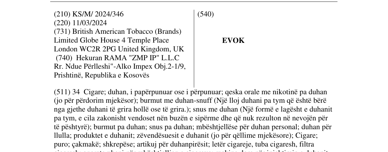 Zëri i markës EVOK në buletin