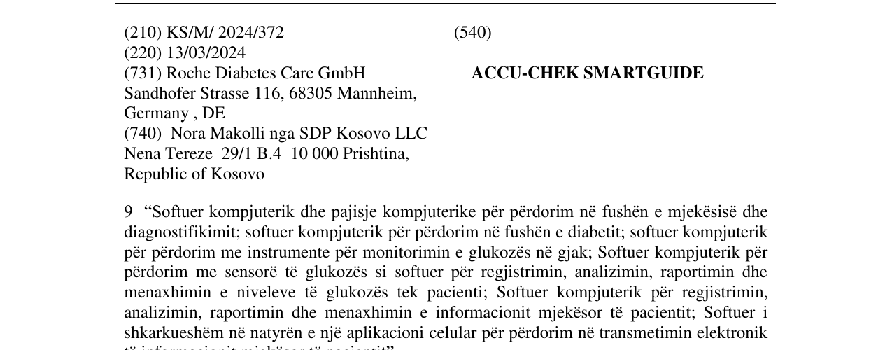 Zëri i markës ACCU-CHEK SMARTGUIDE në buletin
