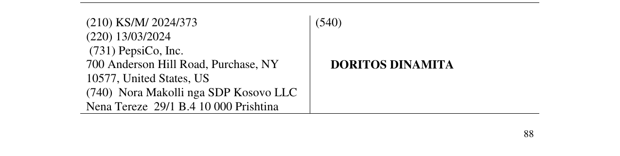 Zëri i markës DORITOS DINAMITA në buletin