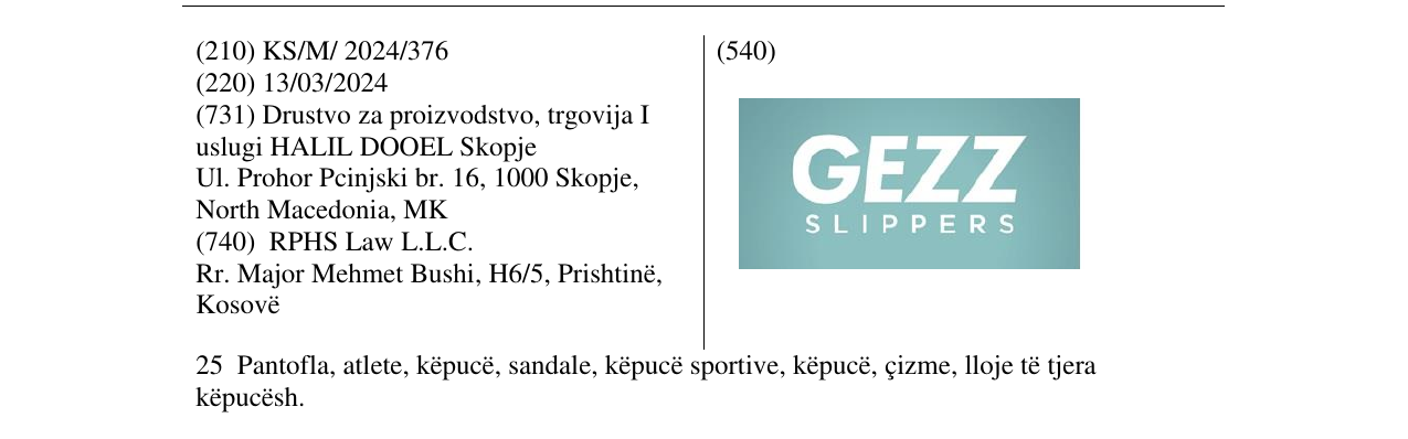 Zëri i markës GEZZ në buletin