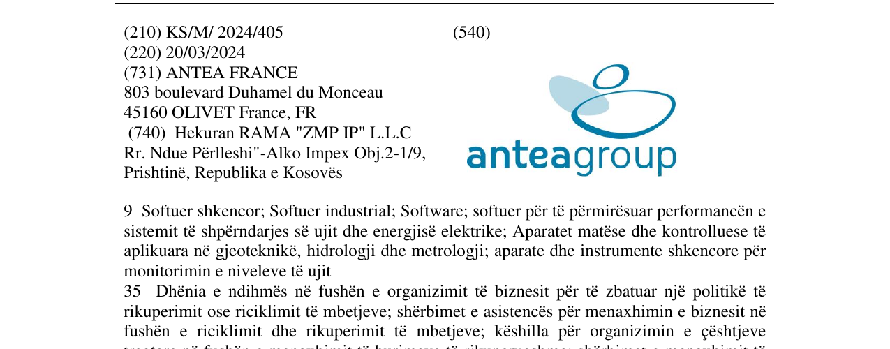 Zëri i markës antea group në buletin