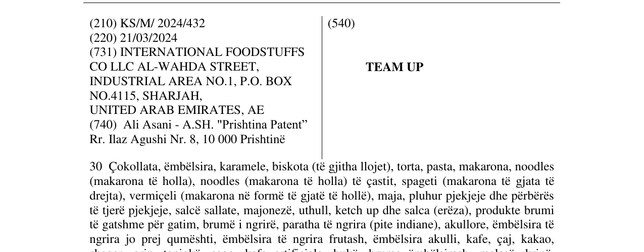 Zëri i markës TEAM UP në buletin
