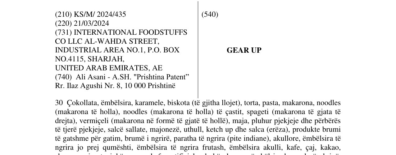 Zëri i markës GEAR UP në buletin