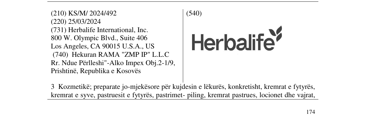 Zëri i markës Herbalife në buletin