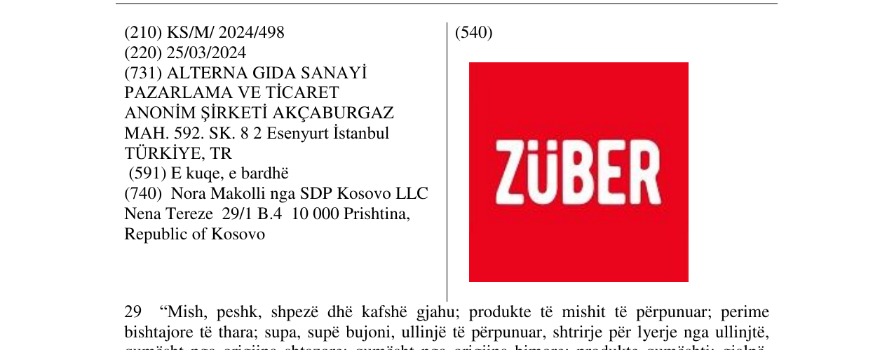 Zëri i markës ZUBER në buletin