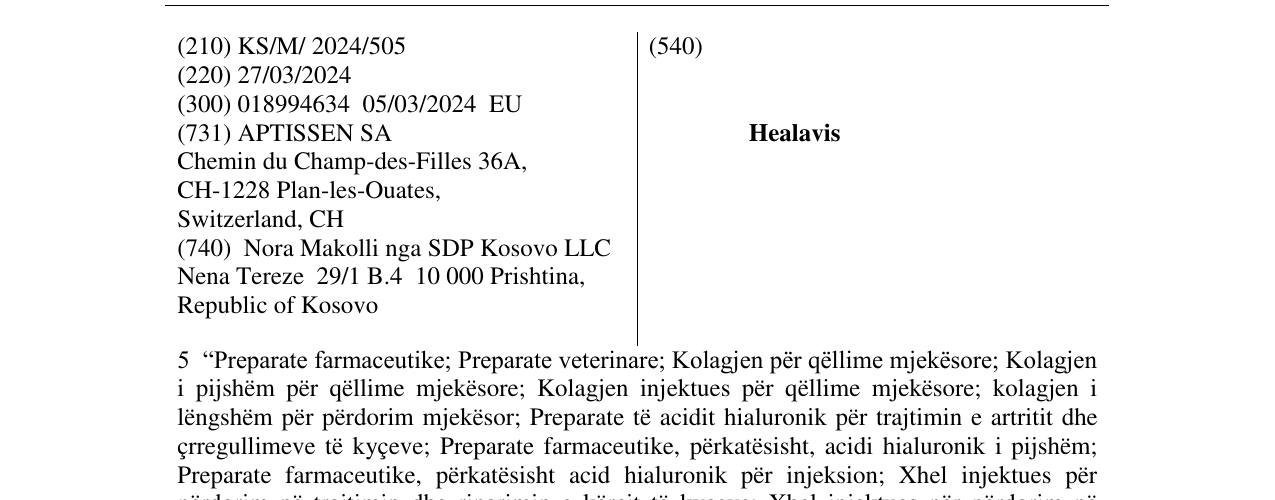 Zëri i markës Healavis në buletin
