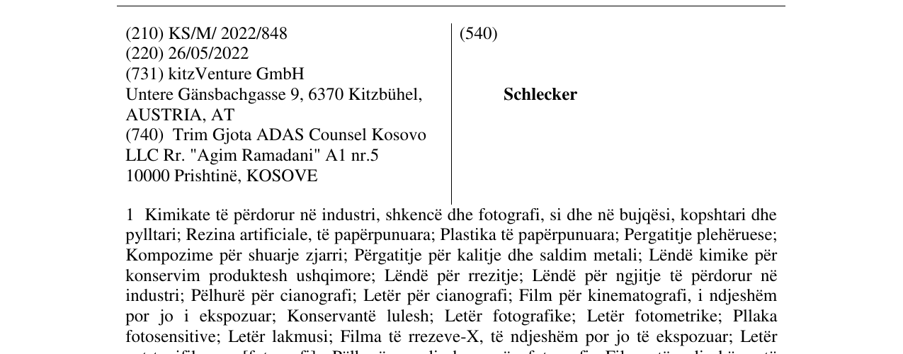 Zëri i markës Schlecker në buletin