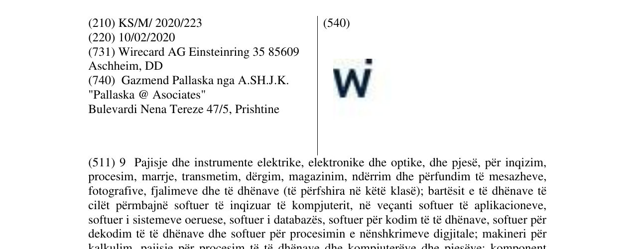 Zëri i markës Markë figurative në buletin