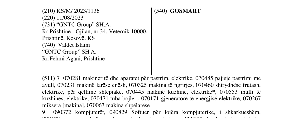 Zëri i markës GOSMART në buletin