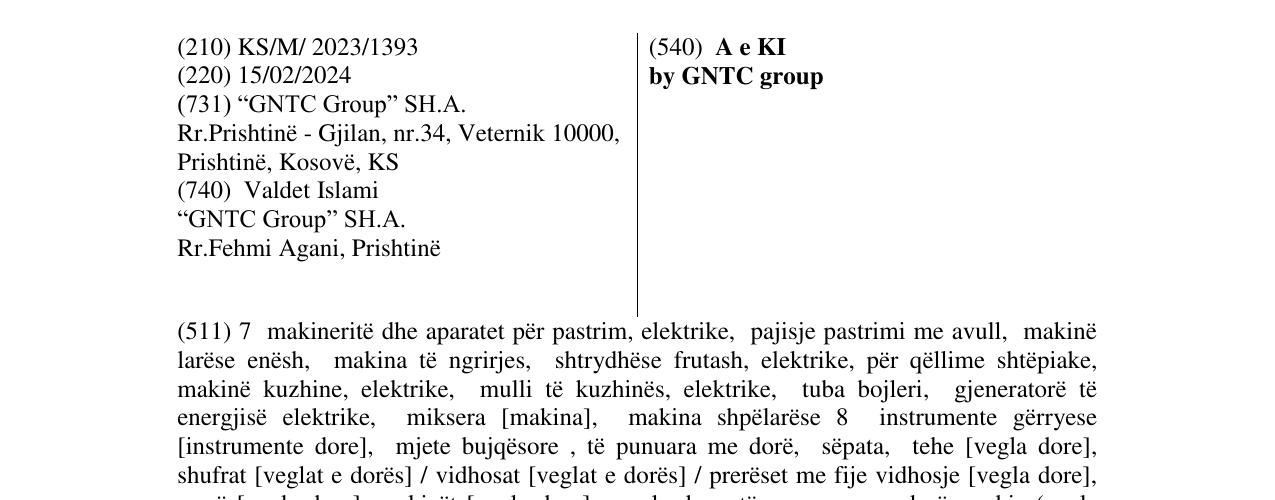 Zëri i markës A e KI by GNTC group në buletin