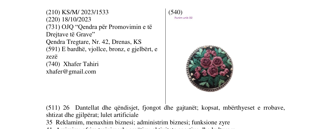 Zëri i markës punim unik në buletin