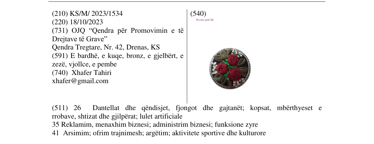 Zëri i markës punim unik në buletin