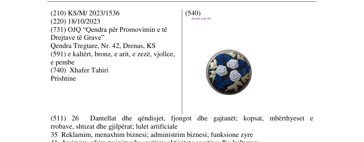 Zëri i markës punim unik në buletin