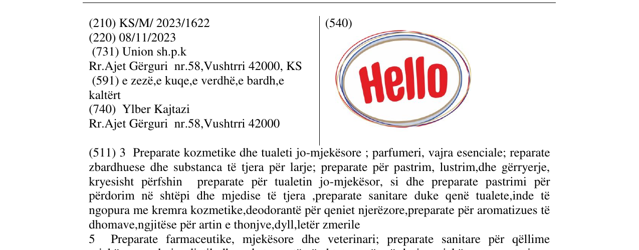 Zëri i markës Hello në buletin