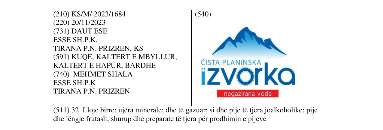 Zëri i markës izvorka në buletin