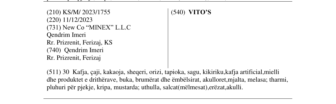 Zëri i markës VITO’S në buletin