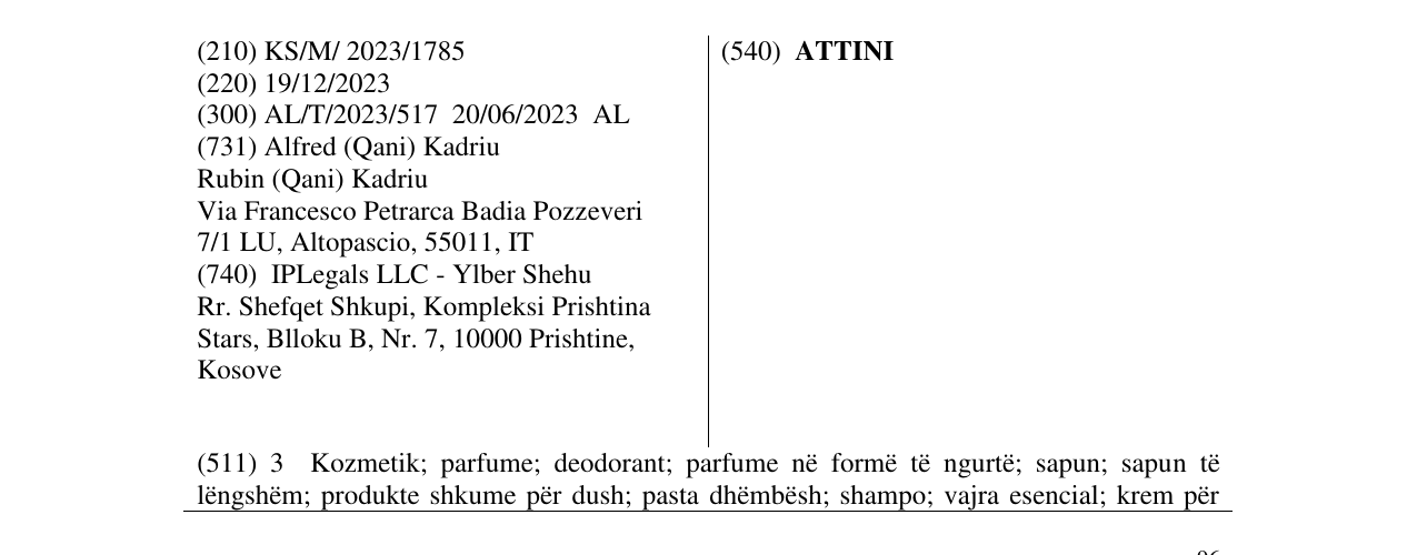 Zëri i markës ATTINI në buletin