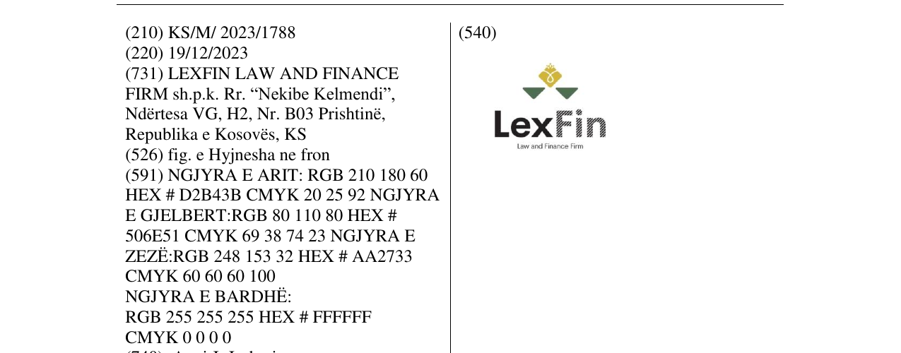 Zëri i markës LEXFIN në buletin