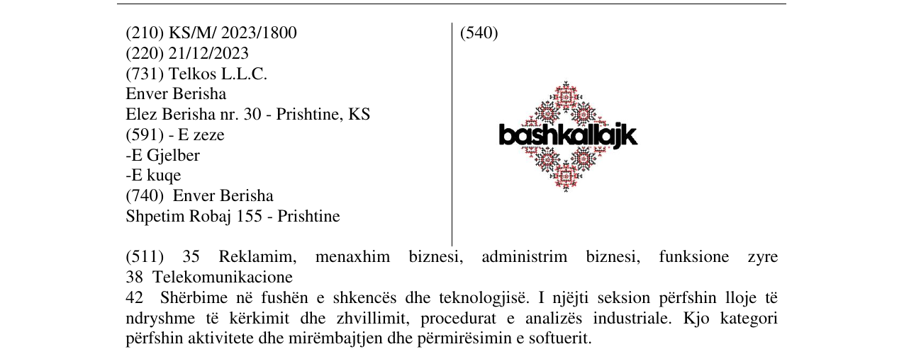Zëri i markës bashkallajk në buletin