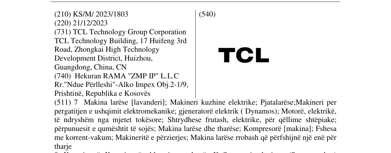 Zëri i markës TCL në buletin