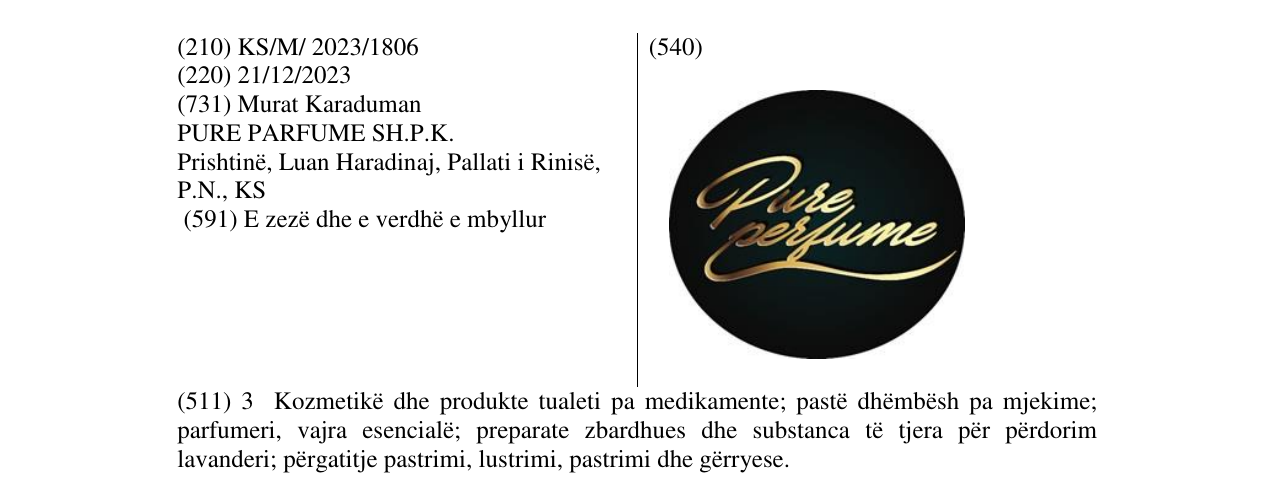 Zëri i markës Markë figurative në buletin