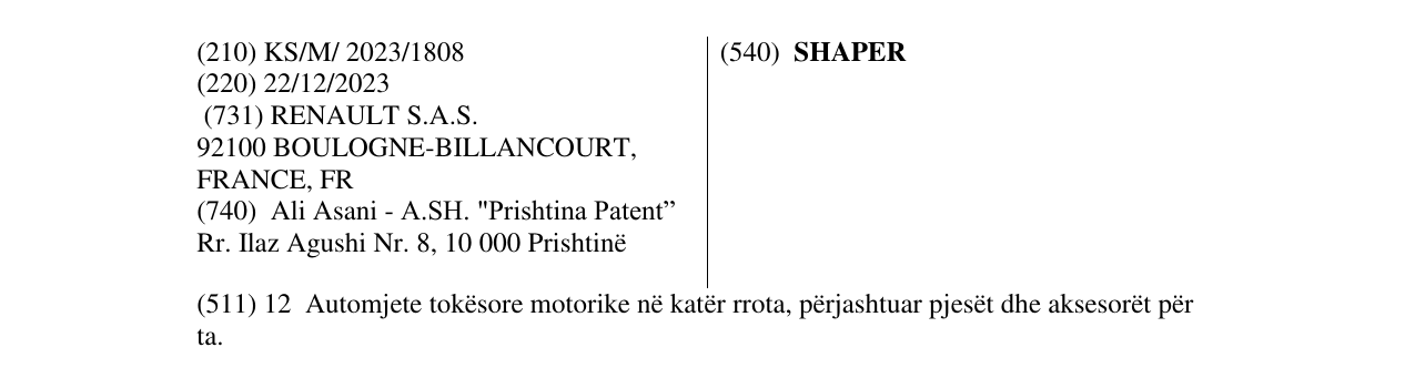 Zëri i markës SHAPER në buletin
