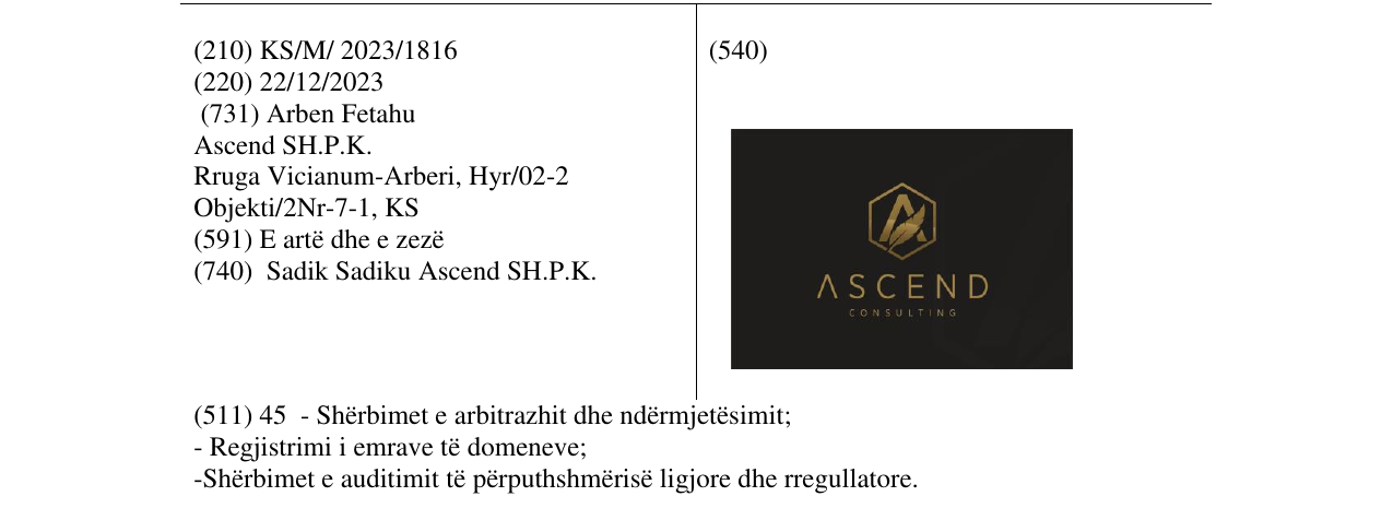 Zëri i markës ASCEND në buletin