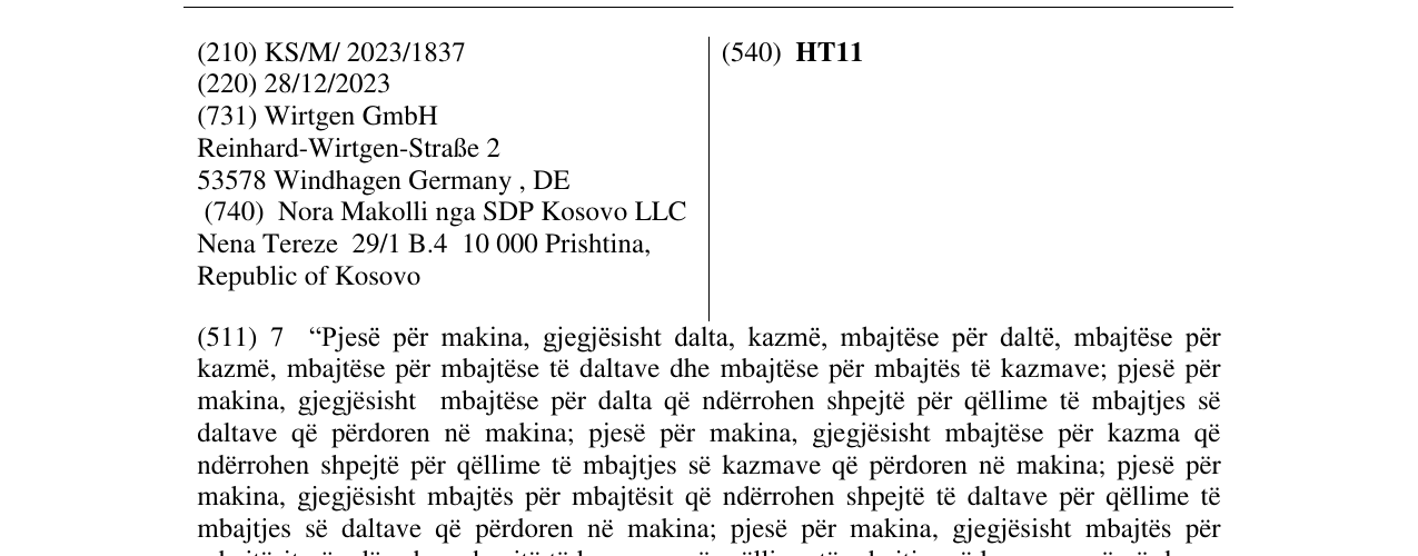 Zëri i markës HT11 në buletin