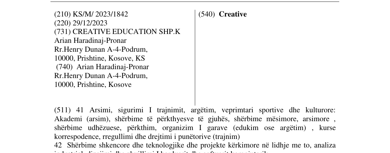 Zëri i markës Creative në buletin