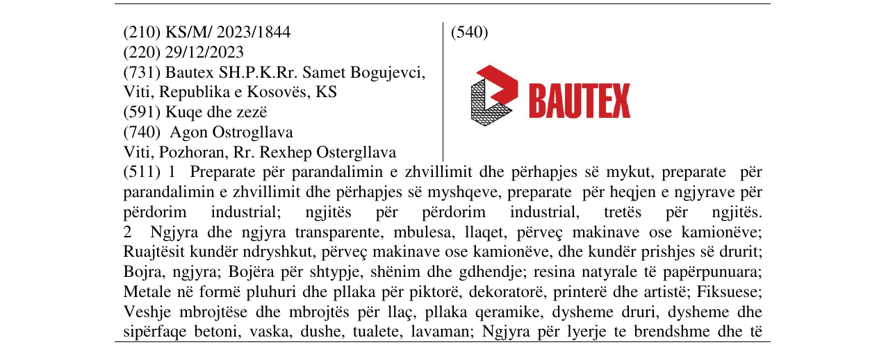 Zëri i markës BAUTEX në buletin
