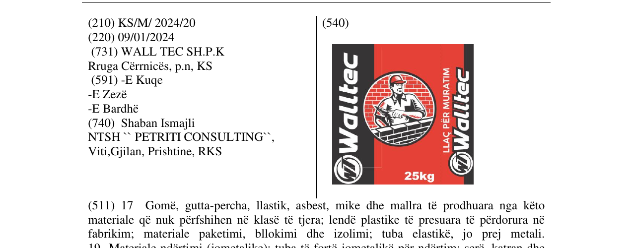 Zëri i markës walltec në buletin
