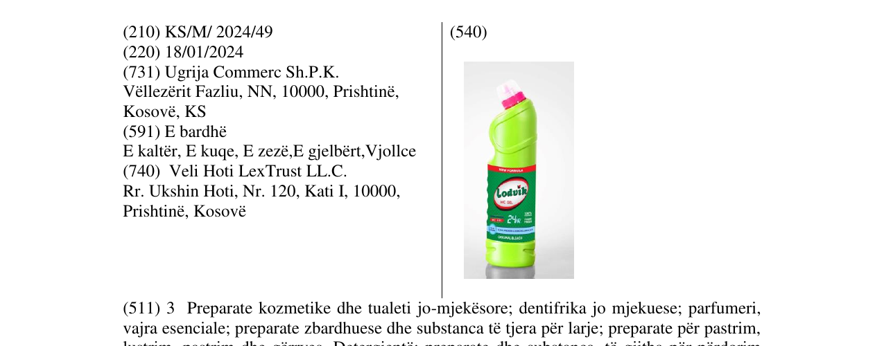 Zëri i markës lodvik në buletin