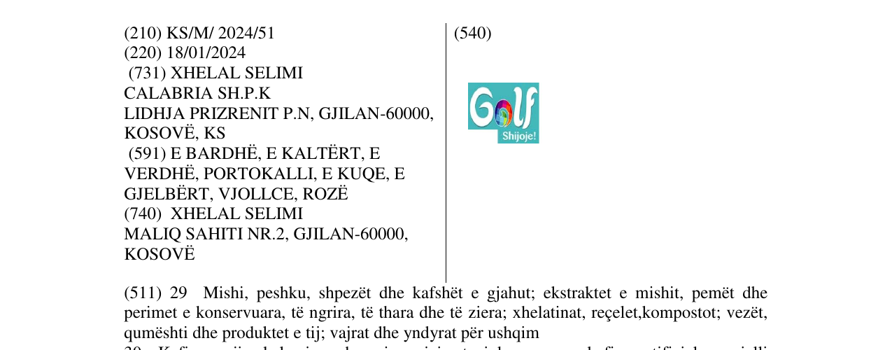 Zëri i markës GOlf shijoje në buletin