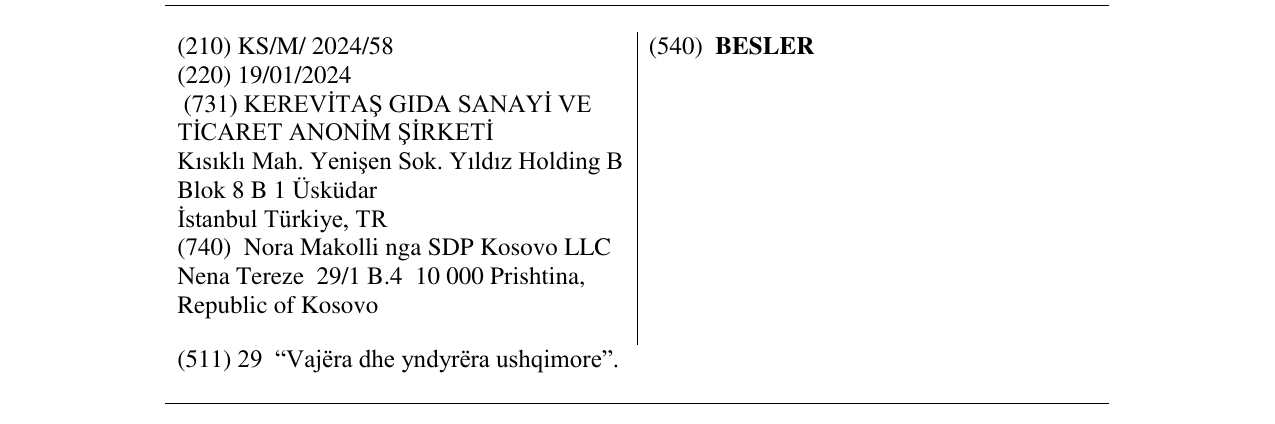 Zëri i markës BESLER në buletin