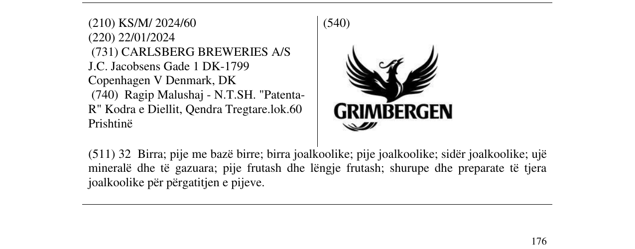 Zëri i markës GRIMBERGEN në buletin