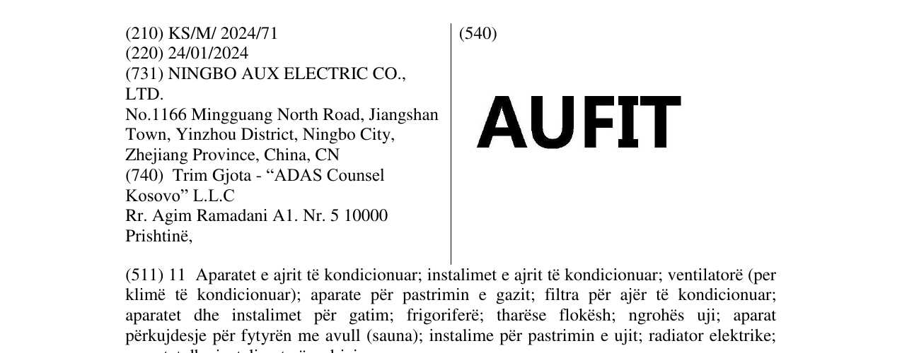 Zëri i markës AUFIT në buletin