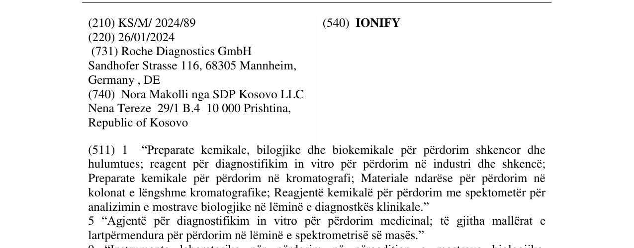 Zëri i markës IONIFY në buletin