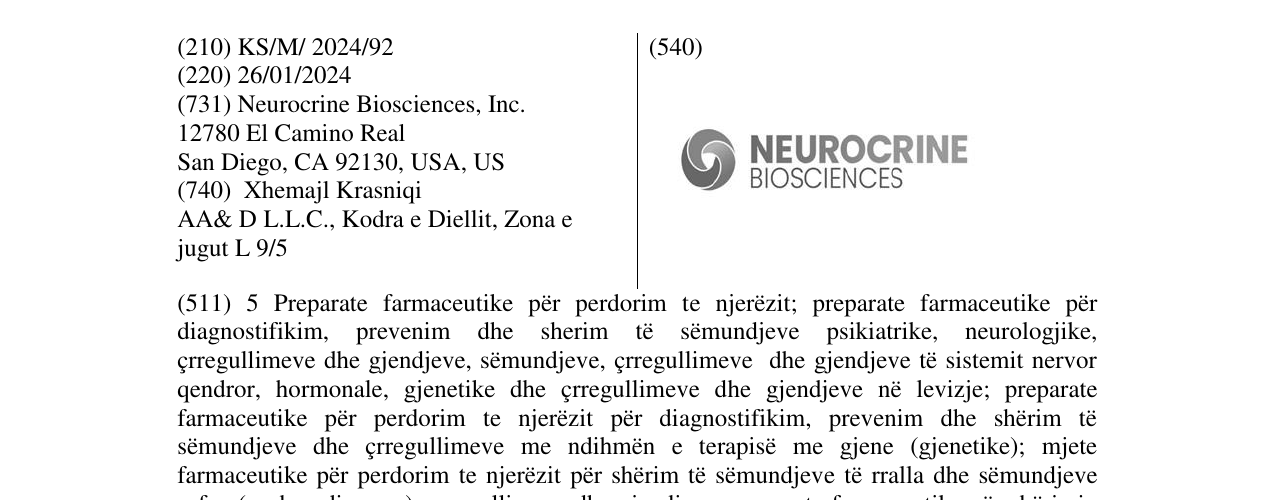 Zëri i markës NEUROCRINE BIOSCIENCES në buletin