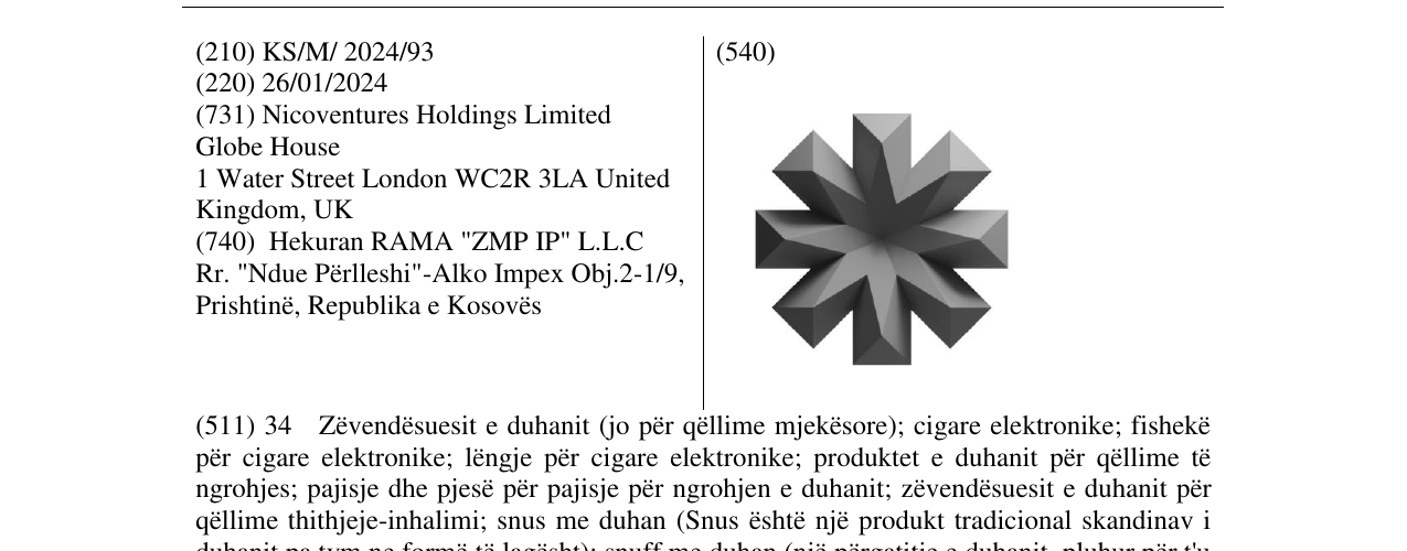Zëri i markës origami në buletin