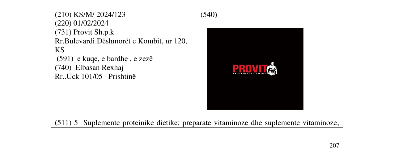 Zëri i markës PROVIT në buletin