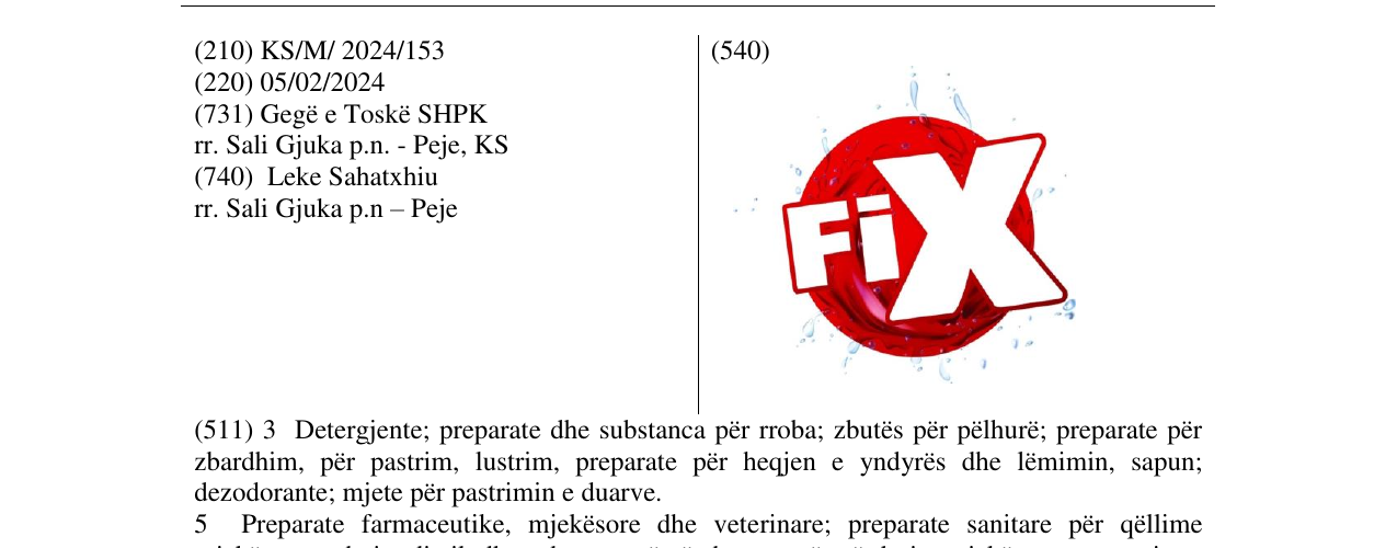 Zëri i markës FIX në buletin