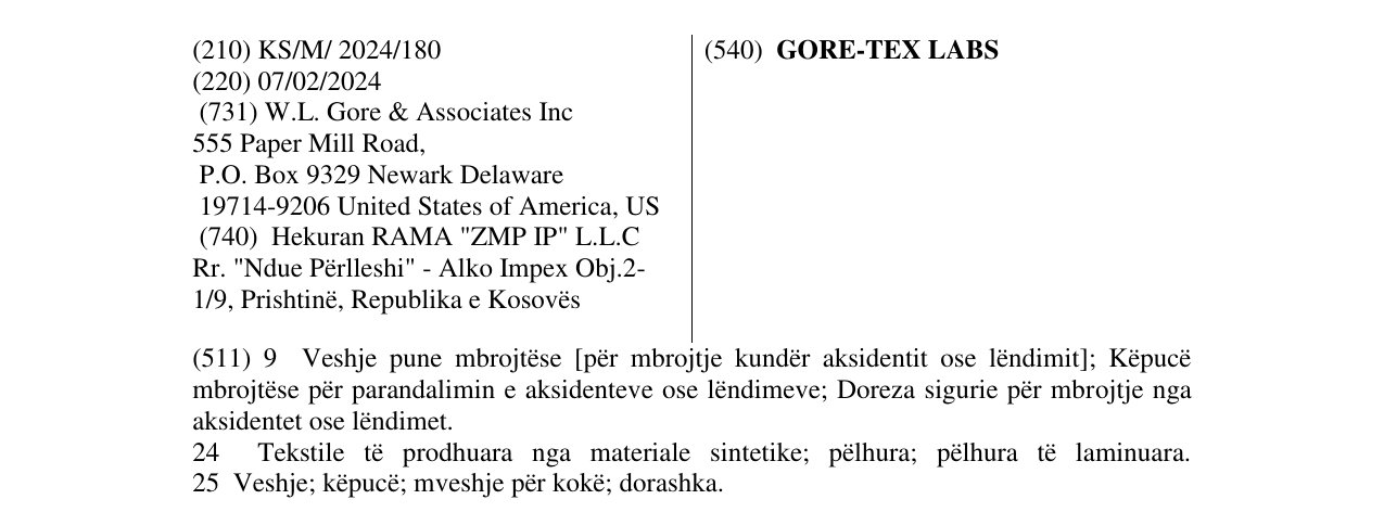 Zëri i markës GORE-TEX LABS në buletin