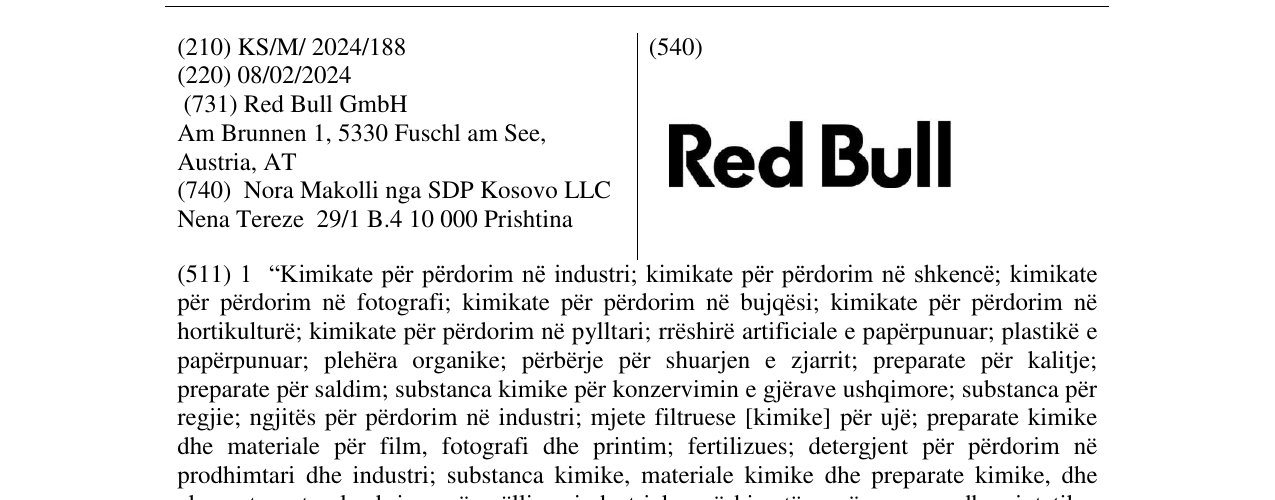 Zëri i markës Red Bull në buletin